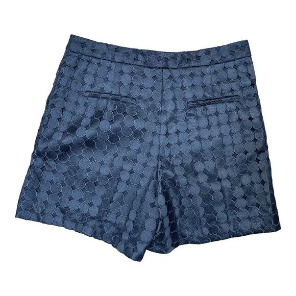 Banana Republic Flat Front High Waist Chino Blue Circle Shorts Sz 10 Classic EUC - Picture 7 of 7